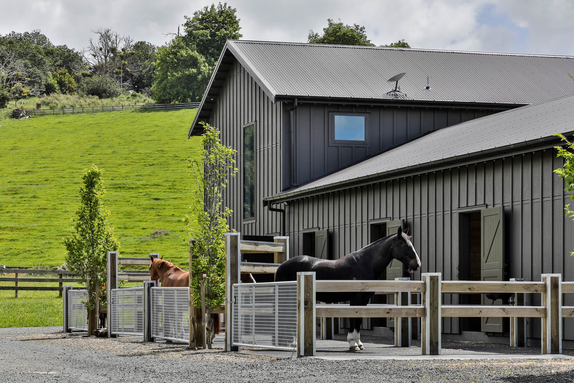 Horse stables and arena