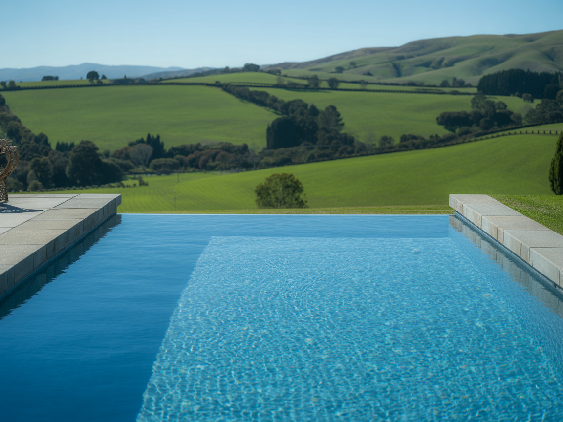 Swimming pool at rural property